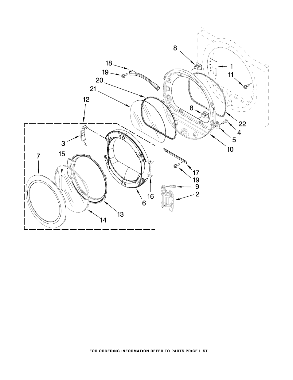Door, Door parts | Maytag W10273484 User Manual | Page 7 / 8