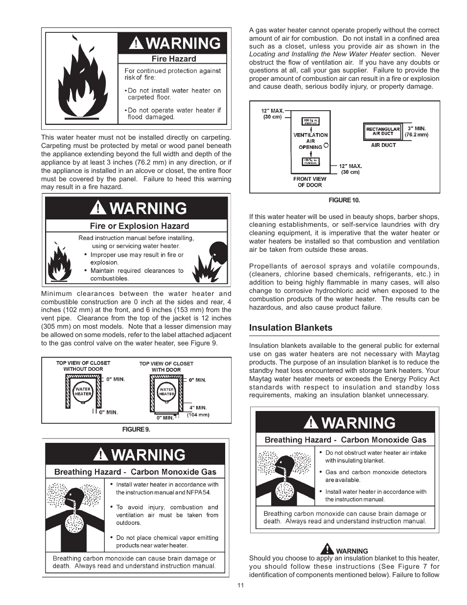 Insulation blankets | Maytag HRN4975S User Manual | Page 11 / 32