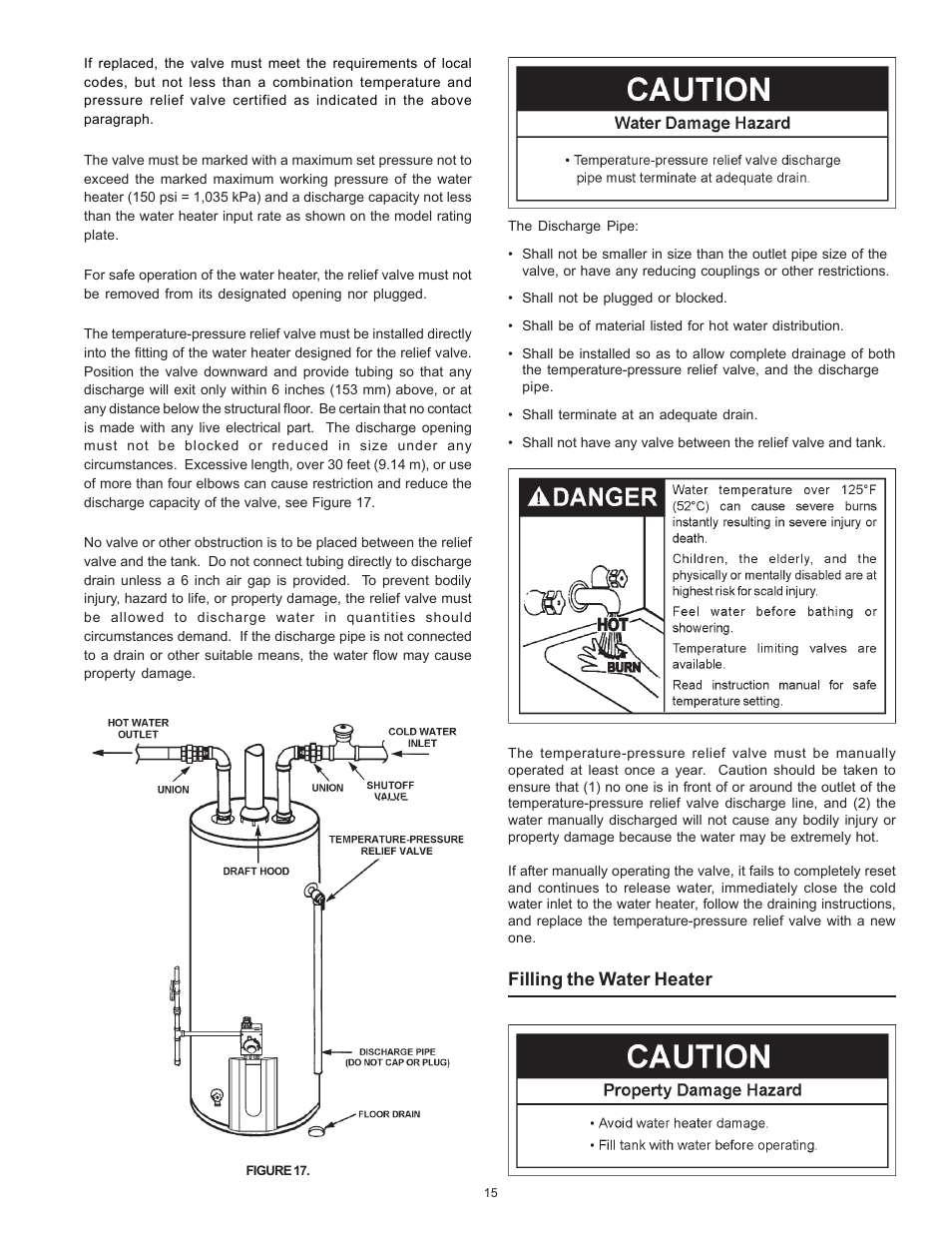 Filling the water heater | Maytag HRN4975S User Manual | Page 15 / 32