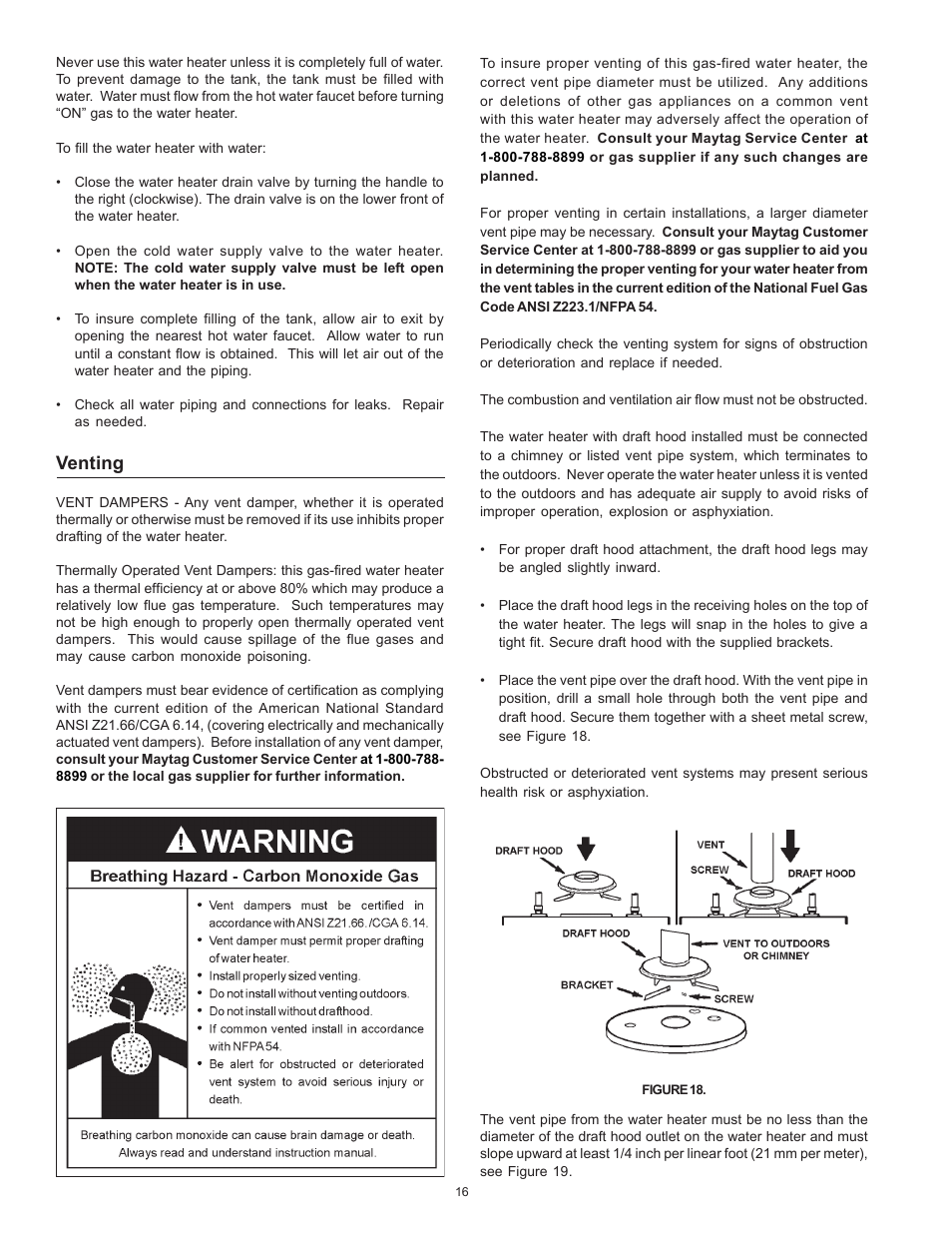 Venting | Maytag HRN4975S User Manual | Page 16 / 32