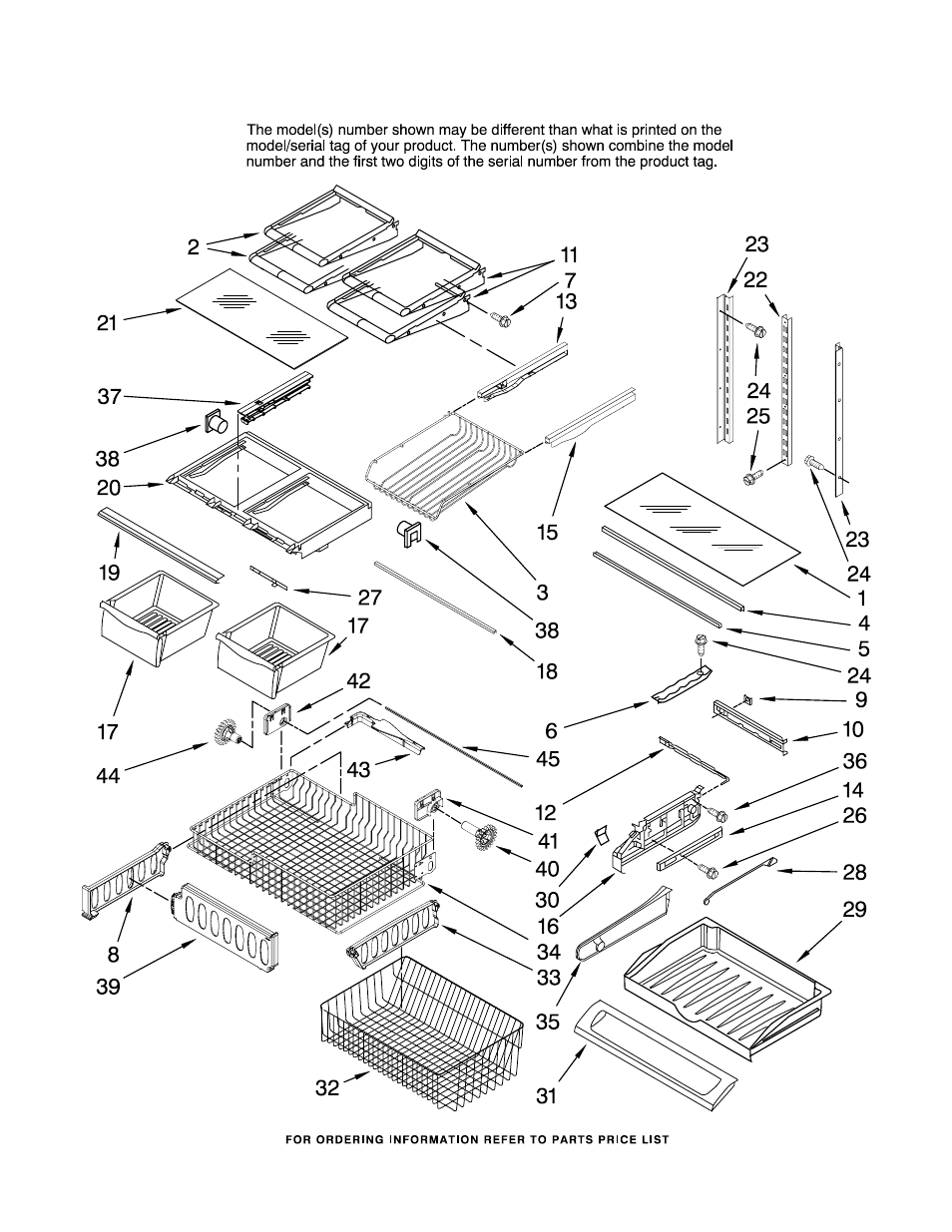 Shelf, Shelf parts | Maytag MFD2562VEM10 User Manual | Page 11 / 16