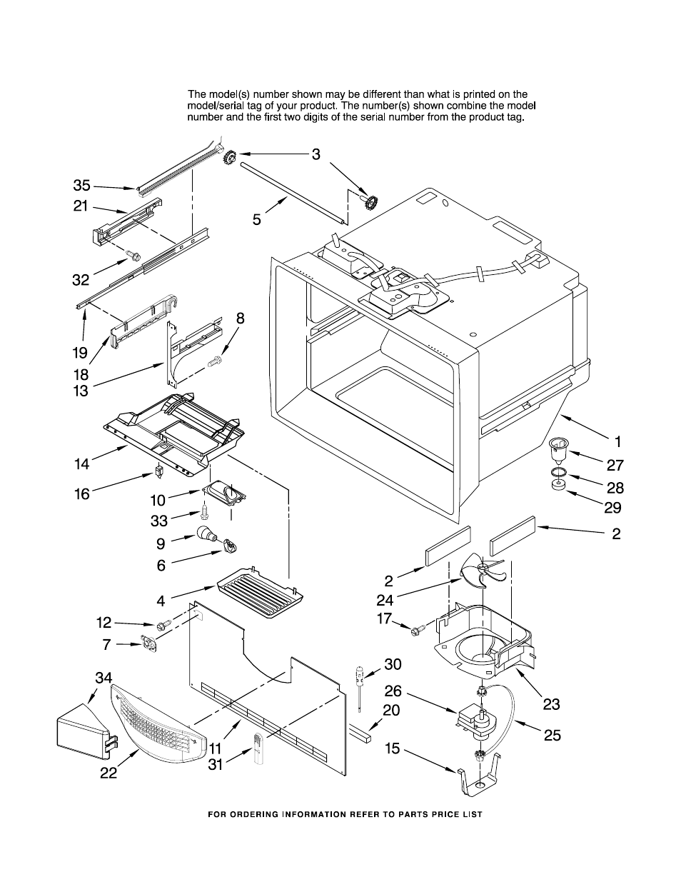 Freezer liner, Freezer liner parts | Maytag MFD2562VEM10 User Manual | Page 3 / 16