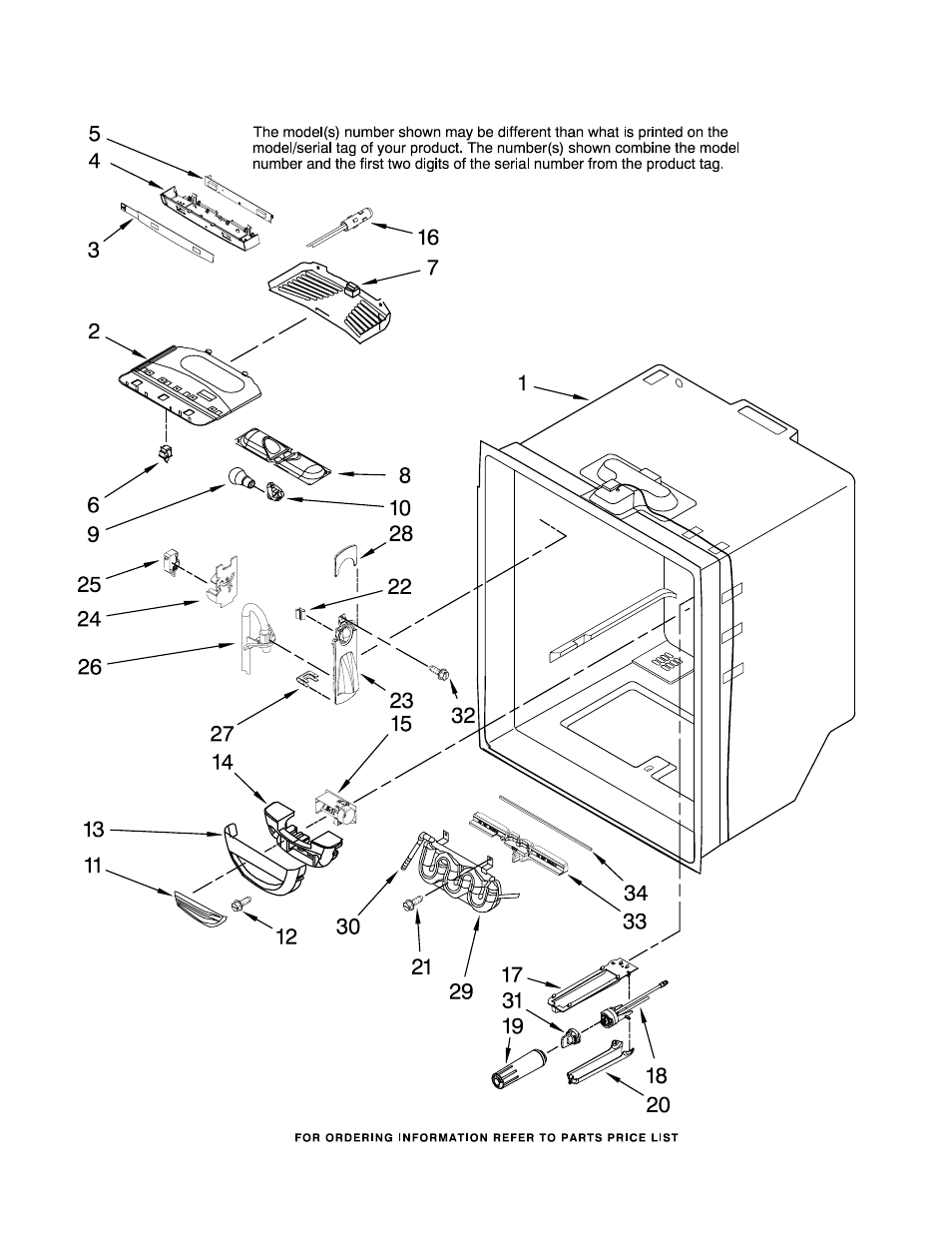 Refrigerator liner, Refrigerator liner parts | Maytag MFD2562VEM10 User Manual | Page 5 / 16