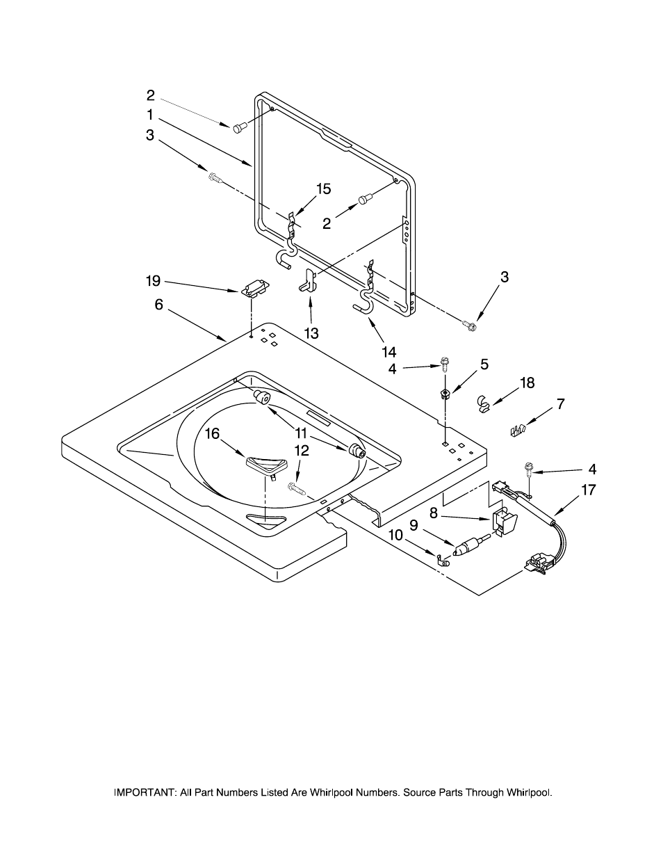 Washer top and lid, Washer top and lid parts | Maytag MET3800TW0 User Manual | Page 9 / 21