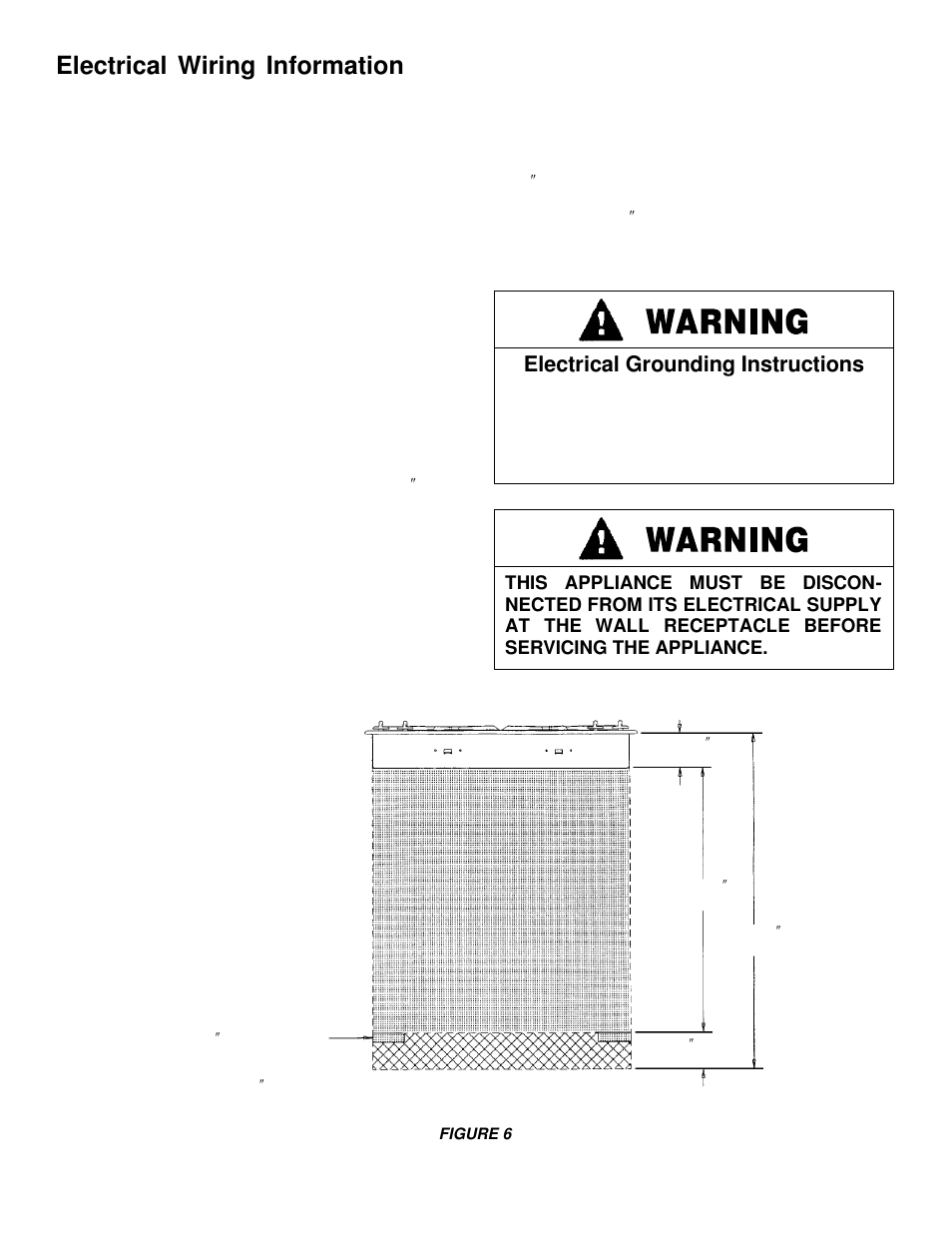 Electrical wiring information, Electrical grounding instructions | Maytag MGC6536 User Manual | Page 7 / 33