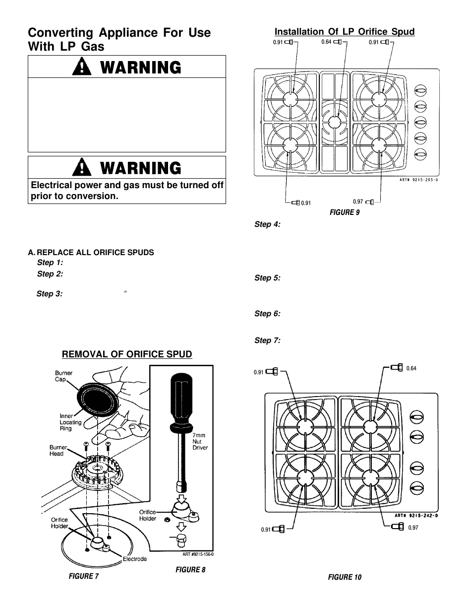 Converting appliance for use with lp gas | Maytag MGC6536 User Manual | Page 8 / 33