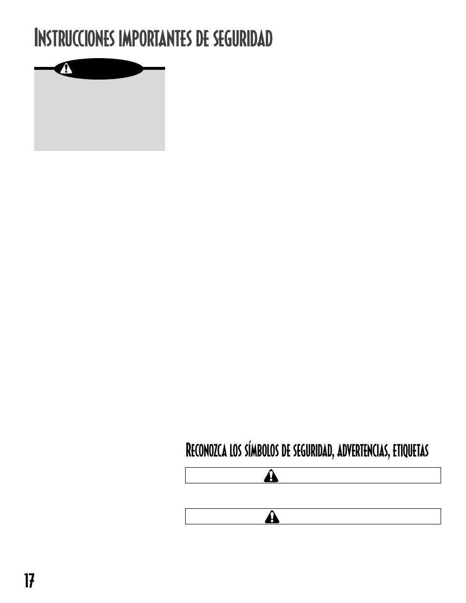 Nstrucciones importantes de seguridad, Advertencia precaución, Conserve estas instrucciones | Maytag MAV5257 User Manual | Page 18 / 24