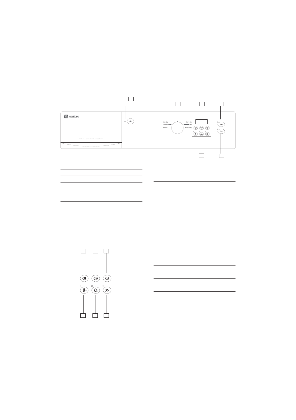 5 panel, 6 option buttons | Maytag MDE 9801 User Manual | Page 7 / 28