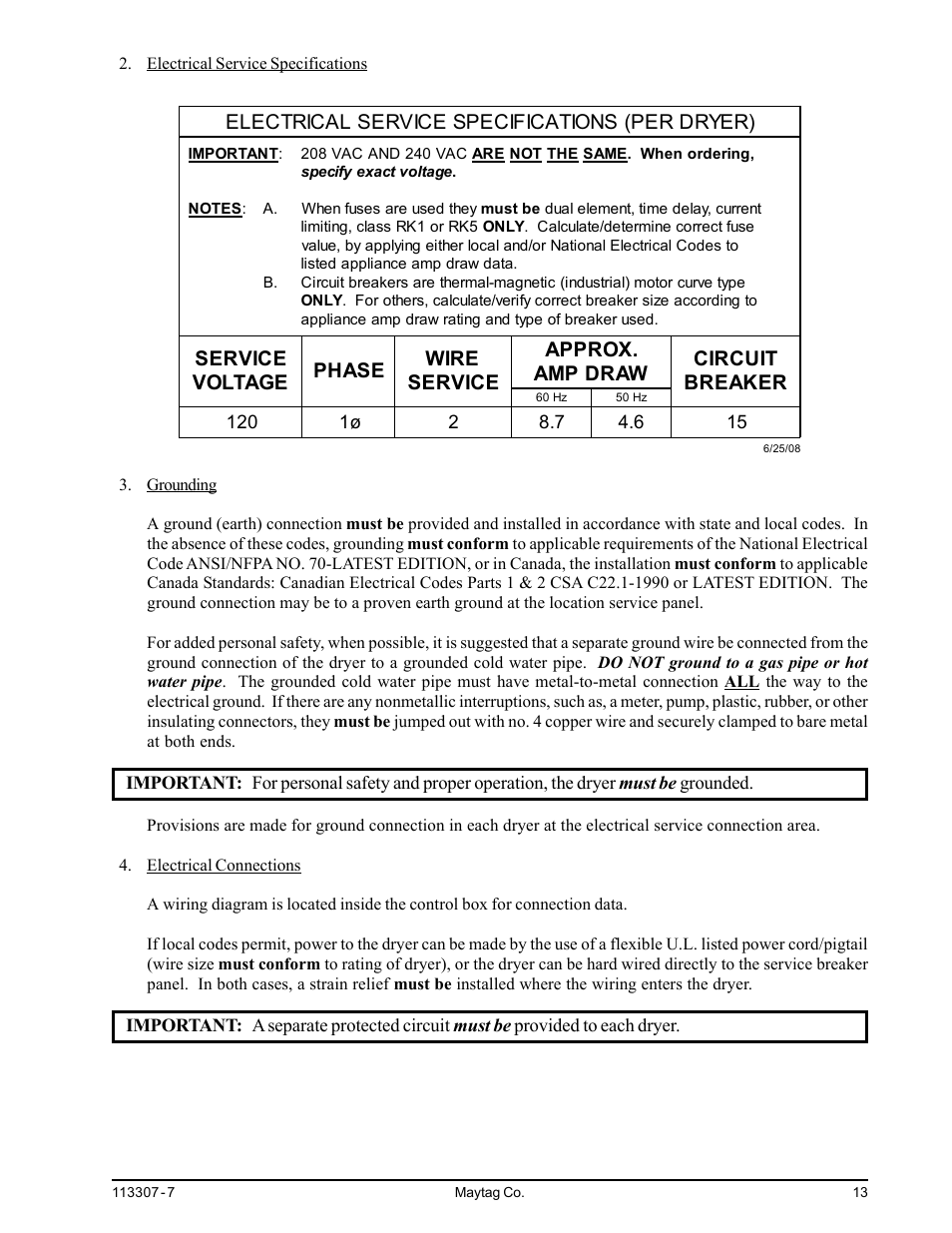 Maytag MDG30MNV User Manual | Page 17 / 36