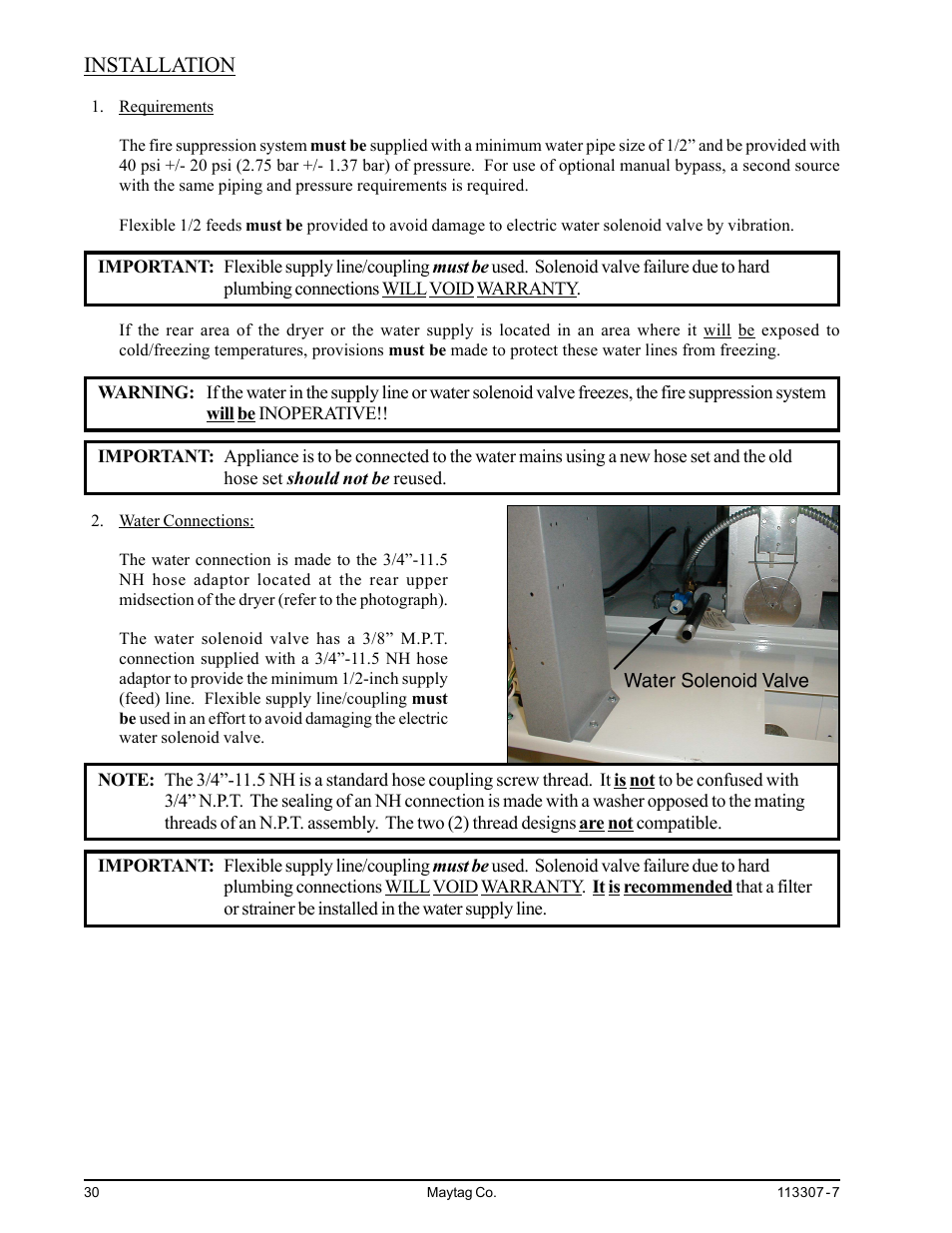 Installation | Maytag MDG30MNV User Manual | Page 34 / 36