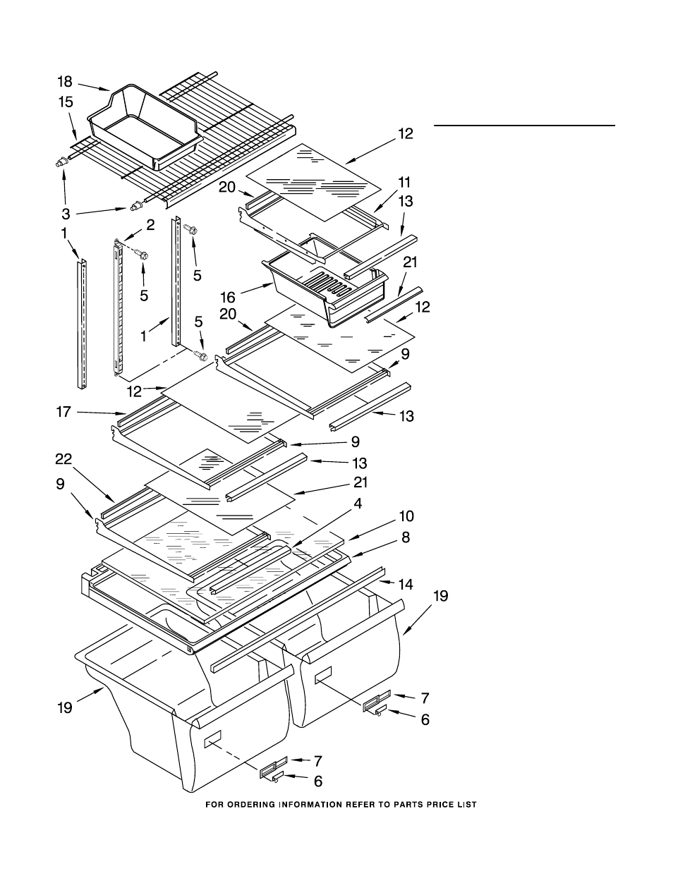 Shelf, Shelf parts | Maytag M1TXEMMWS00 User Manual | Page 11 / 12