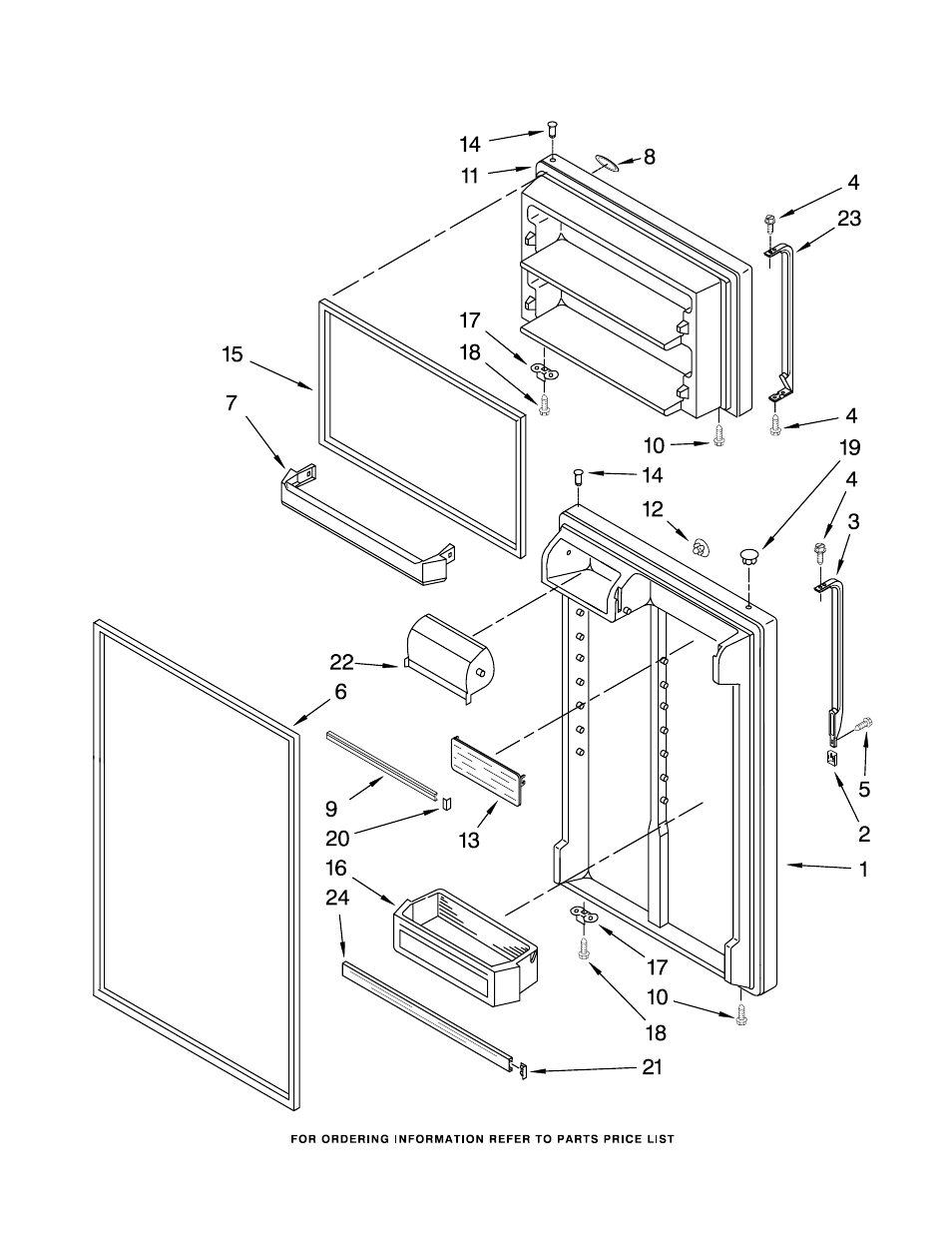 Door, Door parts | Maytag M1TXEMMWS00 User Manual | Page 3 / 12