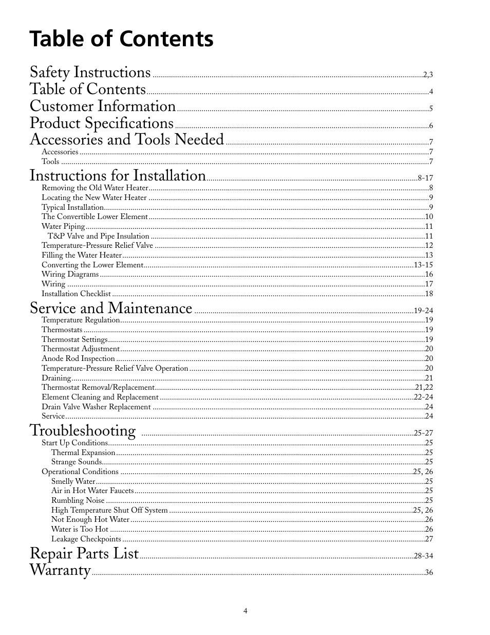 Maytag HRE2940L User Manual | Page 4 / 36
