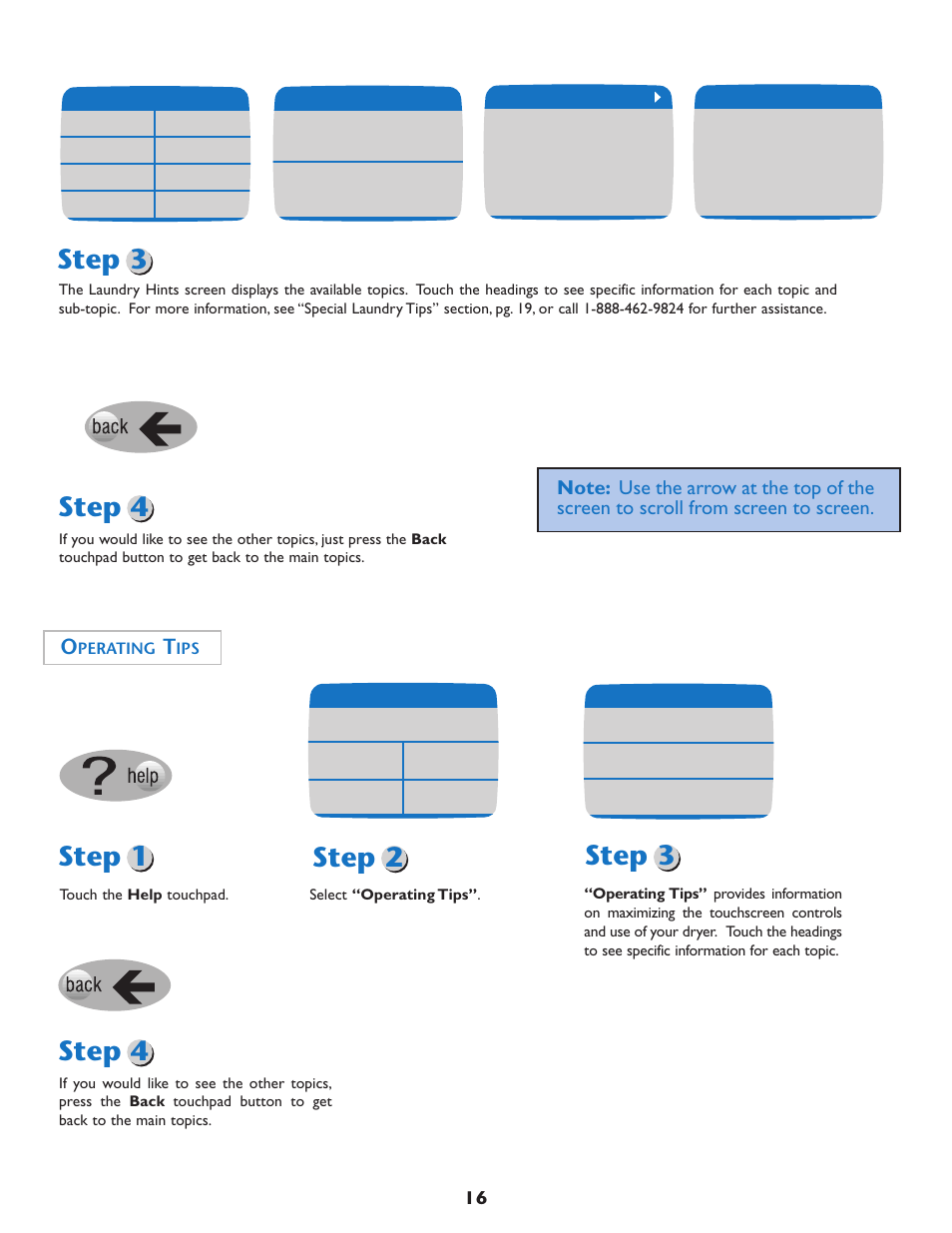 Step 1, Step 2, Step 3 | Step 4 | Maytag MD75 User Manual | Page 17 / 72