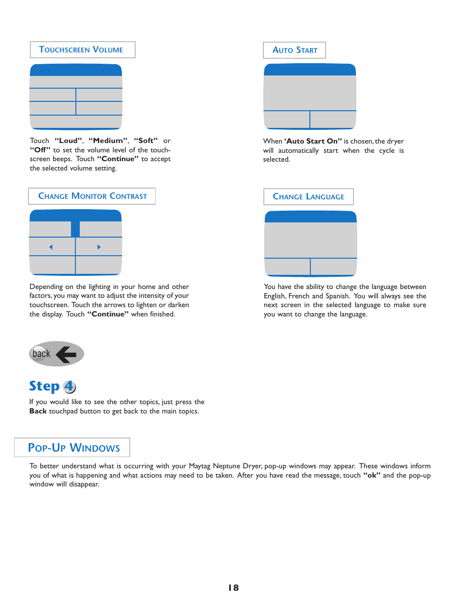 Step 4, Indows | Maytag MD75 User Manual | Page 19 / 72