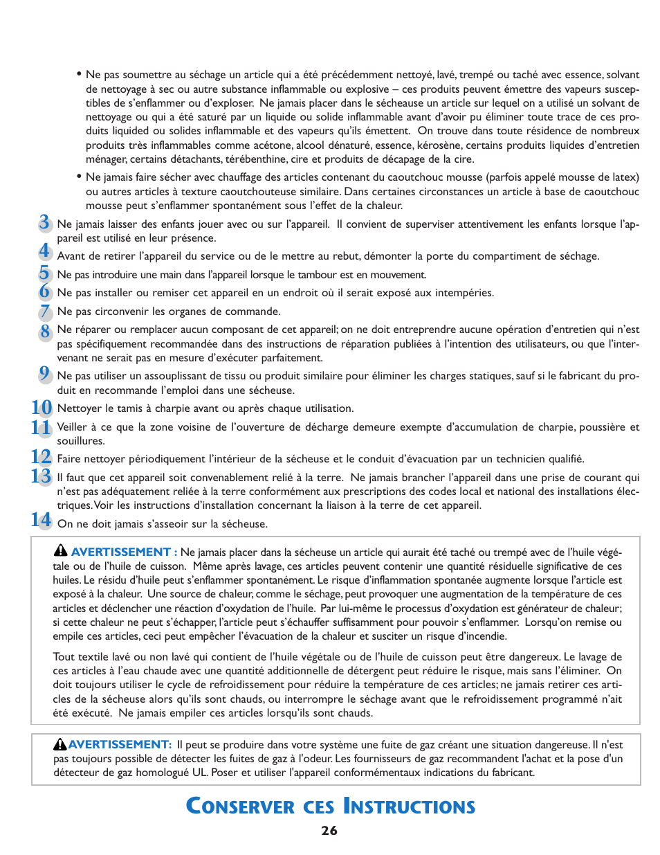 Onserver ces, Nstructions | Maytag MD75 User Manual | Page 27 / 72