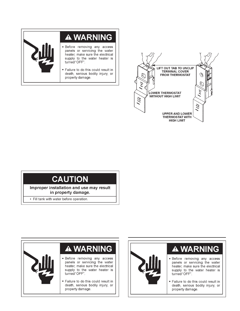 Thermostat removal/replacement, Element cleaning/replacement | Maytag HRE11282T User Manual | Page 19 / 28