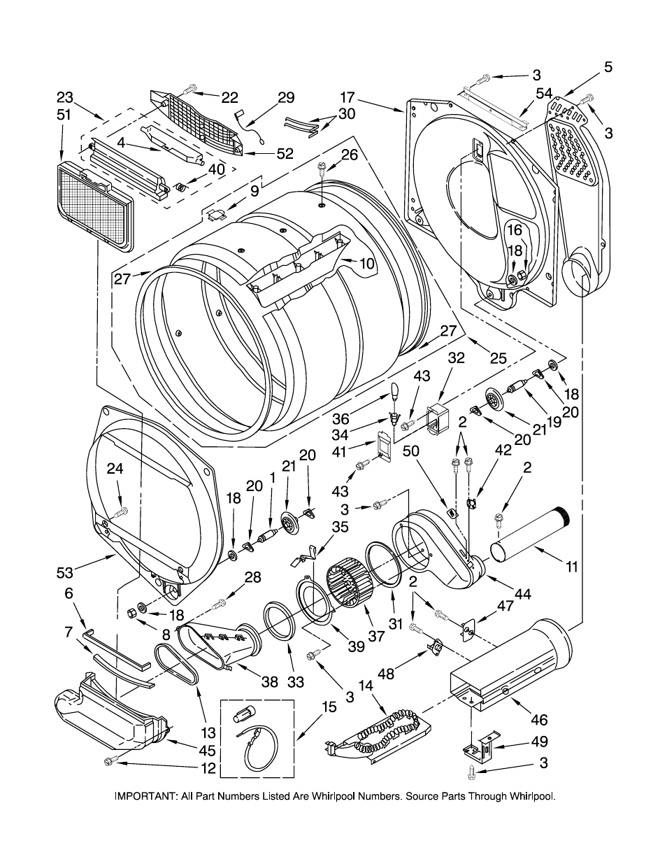 Dryer bulkhead, Dryer bulkhead parts | Maytag MET3800TW1 User Manual | Page 5 / 21