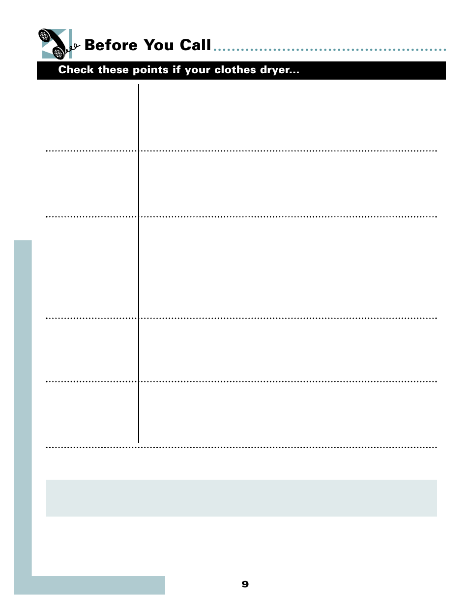 Before you call | Maytag MD9206 User Manual | Page 10 / 12