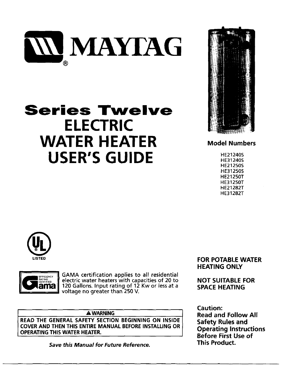 Maytag HE21250S User Manual | 32 pages