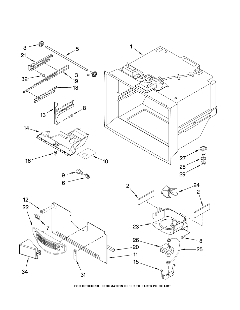 Freezer liner, Freezer liner parts | Maytag MBL1956KES5 User Manual | Page 3 / 15