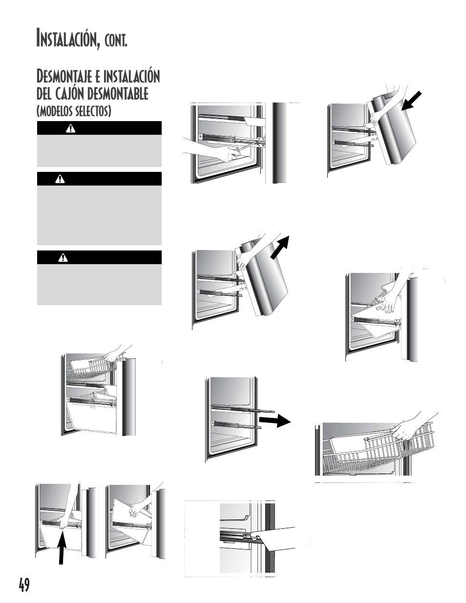 Nstalación, Modelos selectos) | Maytag MCS 16021937 User Manual | Page 50 / 72