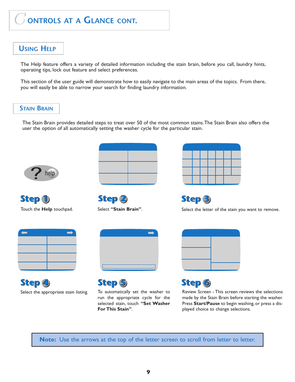 Step 1, Ontrols at a, Lance | Cont | Maytag MAH7500 User Manual | Page 10 / 24