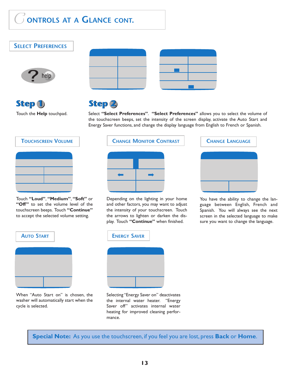 Step 1, Step 2, Ontrols at a | Lance, Cont | Maytag MAH7500 User Manual | Page 14 / 24