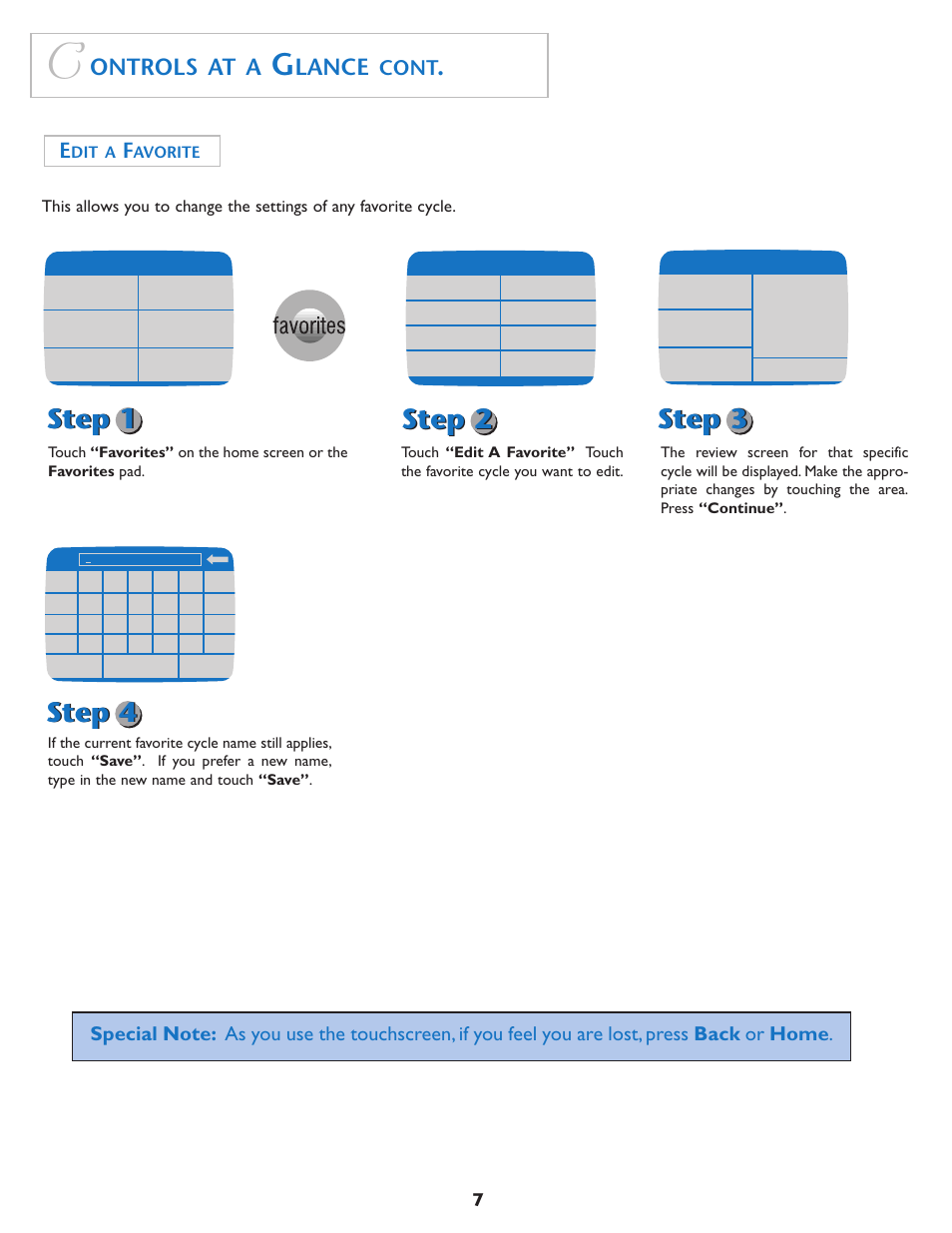 Step 1, Ontrols at a, Lance | Cont | Maytag MAH7500 User Manual | Page 8 / 24