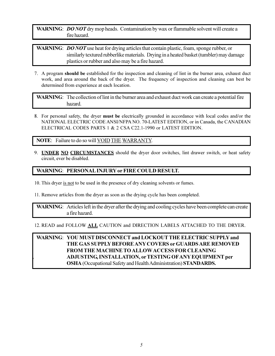 Maytag MDG-30 User Manual | Page 9 / 52