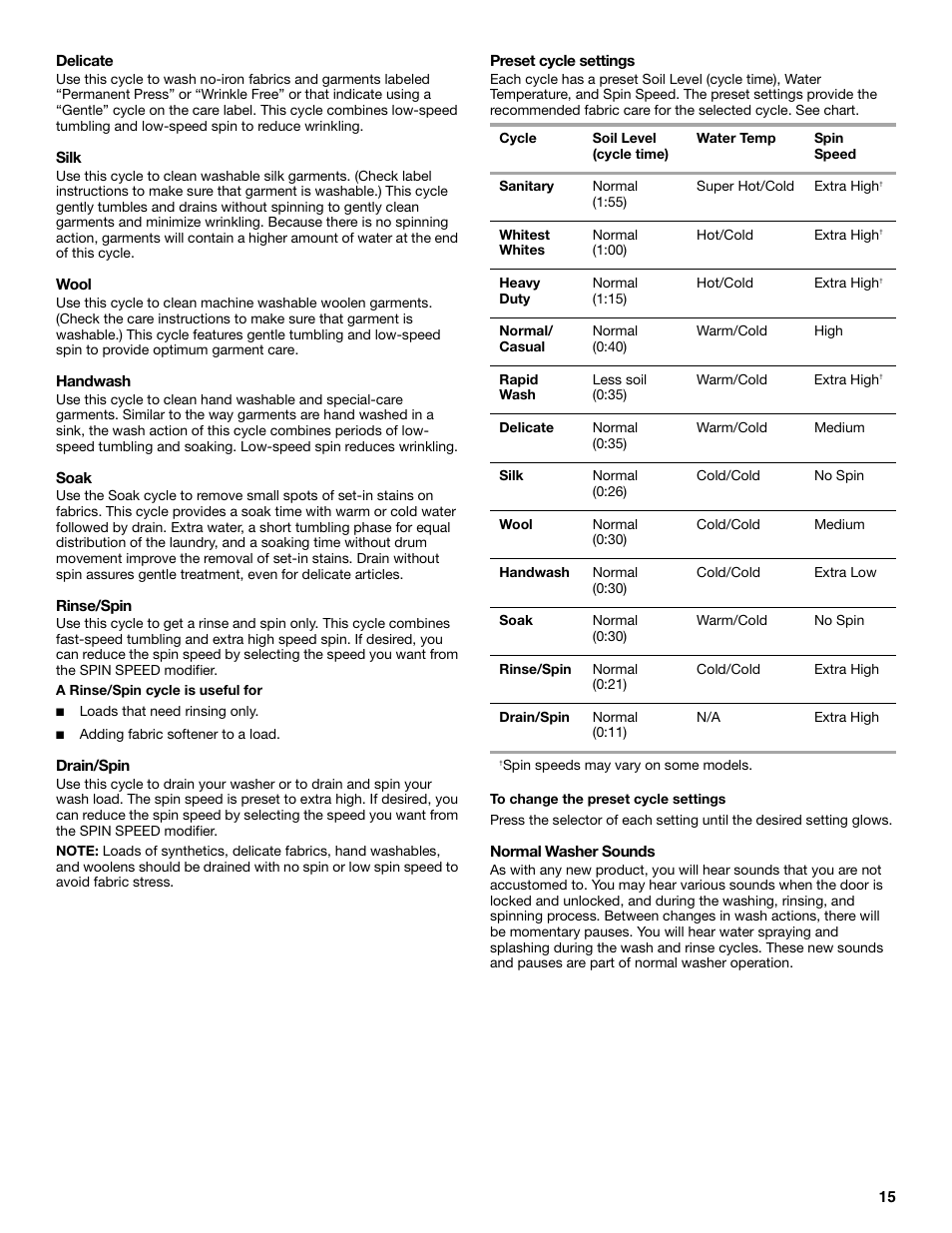 Maytag FRONT-LOADINGAUTOMATICWASHER User Manual | Page 15 / 72