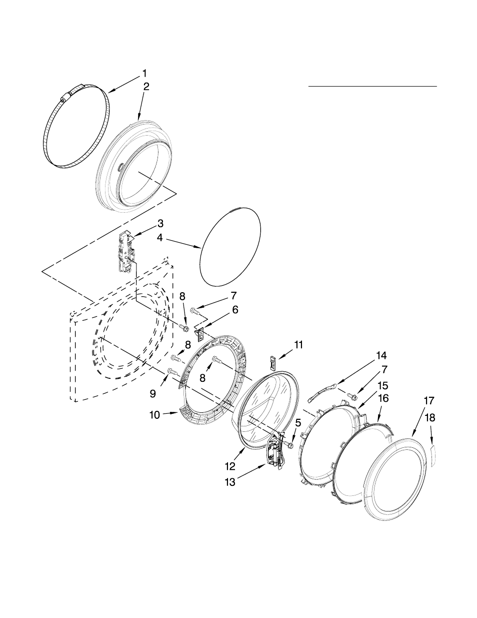 Door and latch, Door and latch parts | Maytag W10270384 User Manual | Page 3 / 10