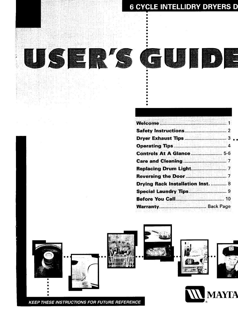 Maytag MD9706 User Manual | 12 pages