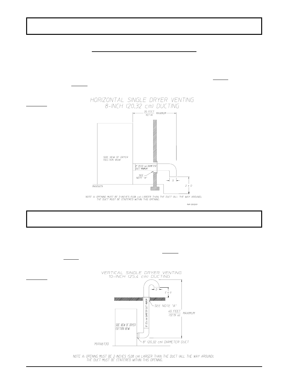 Installation procedures, A. unpacking/setting up, B. location requirements | C. dryer enclosure requirements, D. fresh air supply requirements, E. exhaust requirements, F. electrical information, G. gas information, H. preparation for operation/start-up, Preoperational tests | Maytag MDG50PCC User Manual | Page 14 / 34