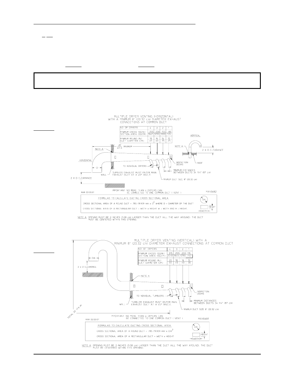 Multiple dryer (common) venting | Maytag MDG50PCC User Manual | Page 15 / 34