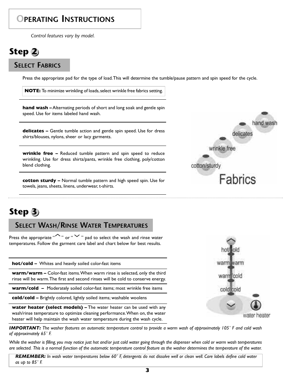 Step 3, Step 2, Perating | Nstructions | Maytag MAH-1 User Manual | Page 4 / 52