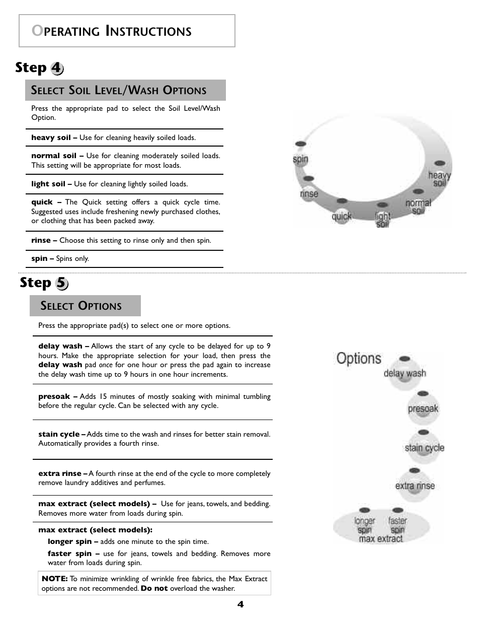 Step 4, Step 5, Perating | Nstructions | Maytag MAH-1 User Manual | Page 5 / 52