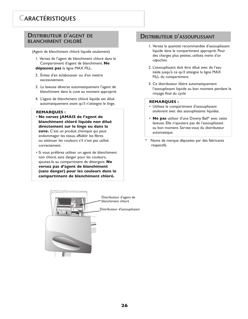 Aractéristiques | Maytag Neptune Washer MAH-3 User Manual | Page 27 / 48