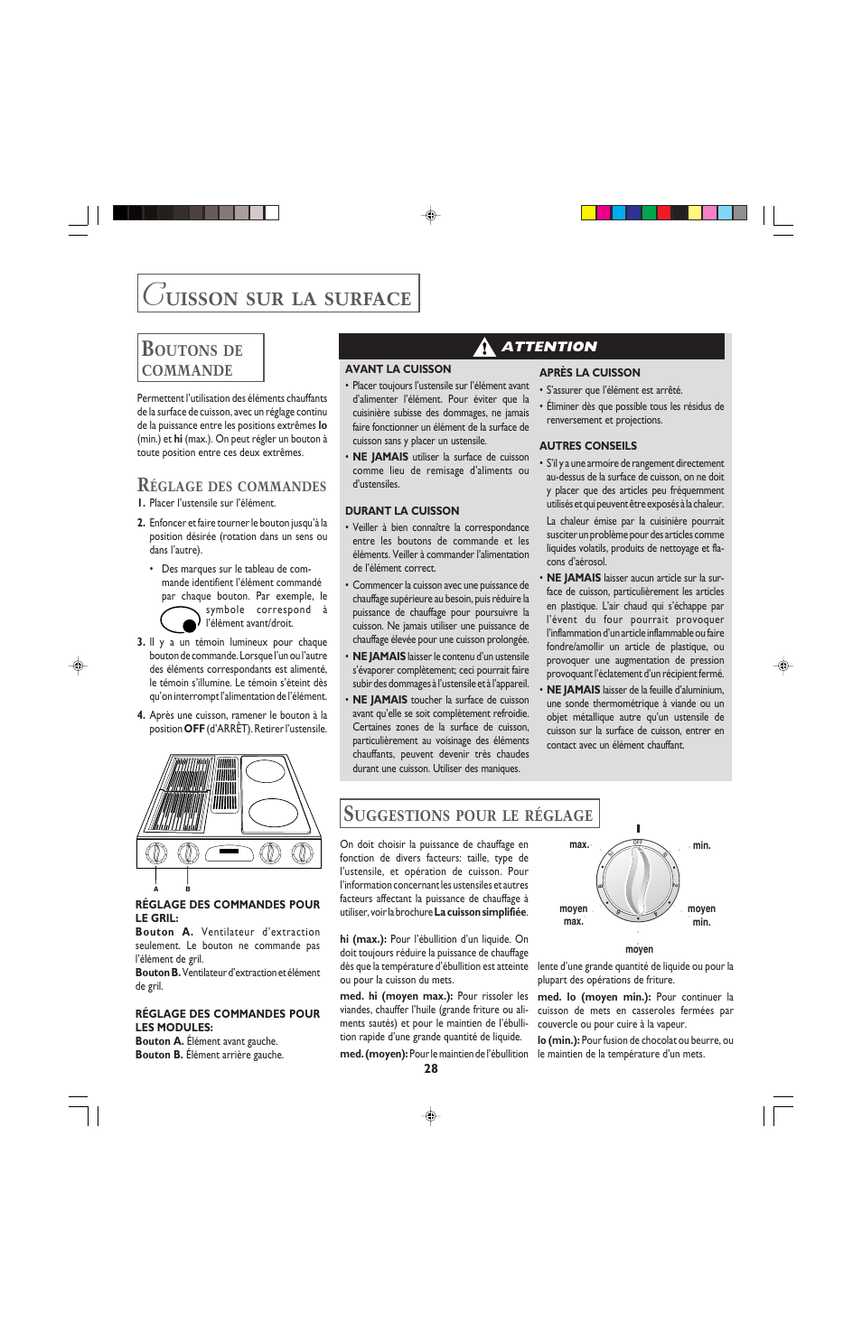 Uisson, Surface | Maytag ELECTRIC DOWNDRAFT SLIDE-IN RANGE User Manual | Page 3 / 5