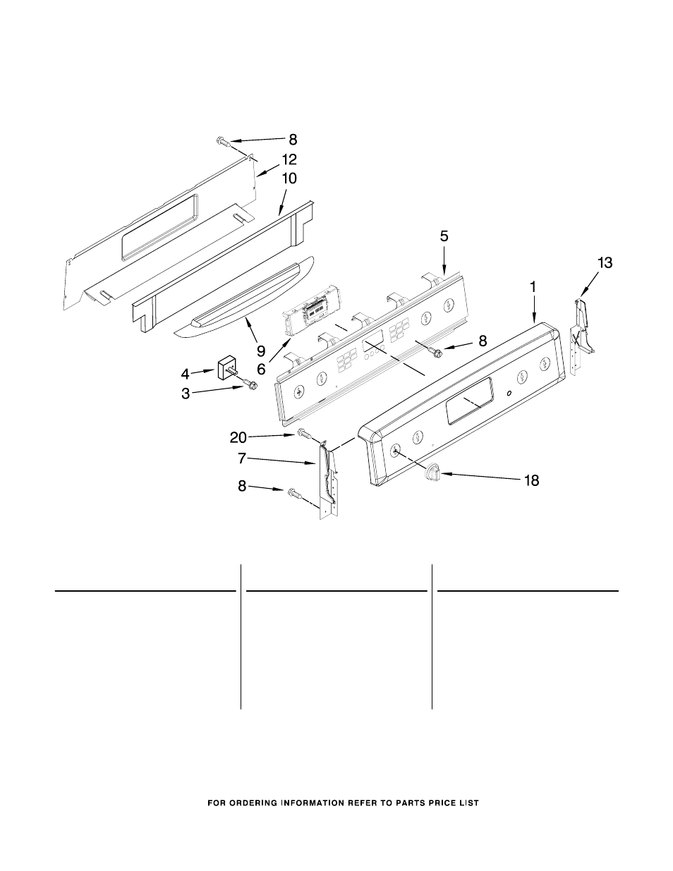 Control panel, Control panel parts | Maytag MER8875WS1 User Manual | Page 2 / 7