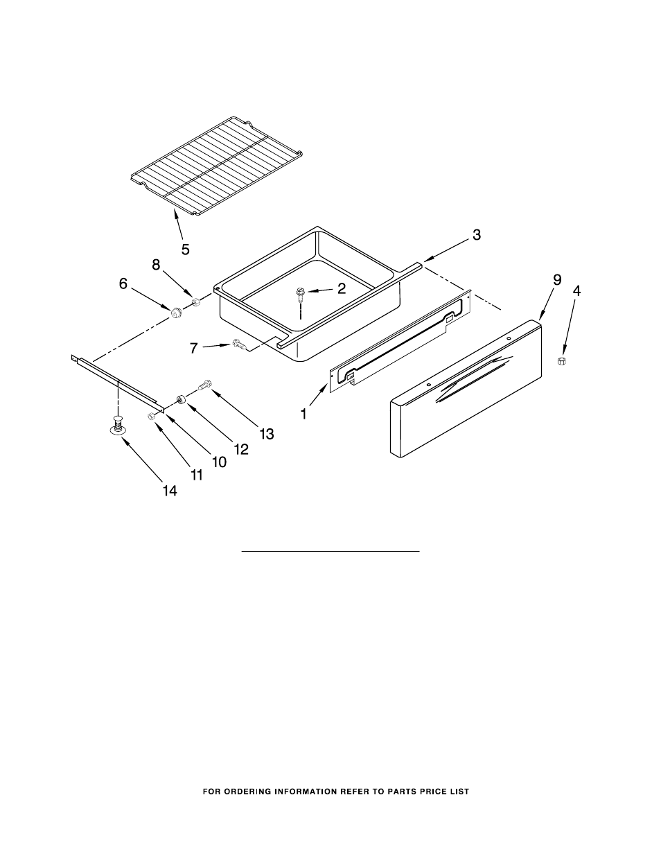 Drawer and rack, Drawer and rack parts | Maytag MER8875WS1 User Manual | Page 6 / 7