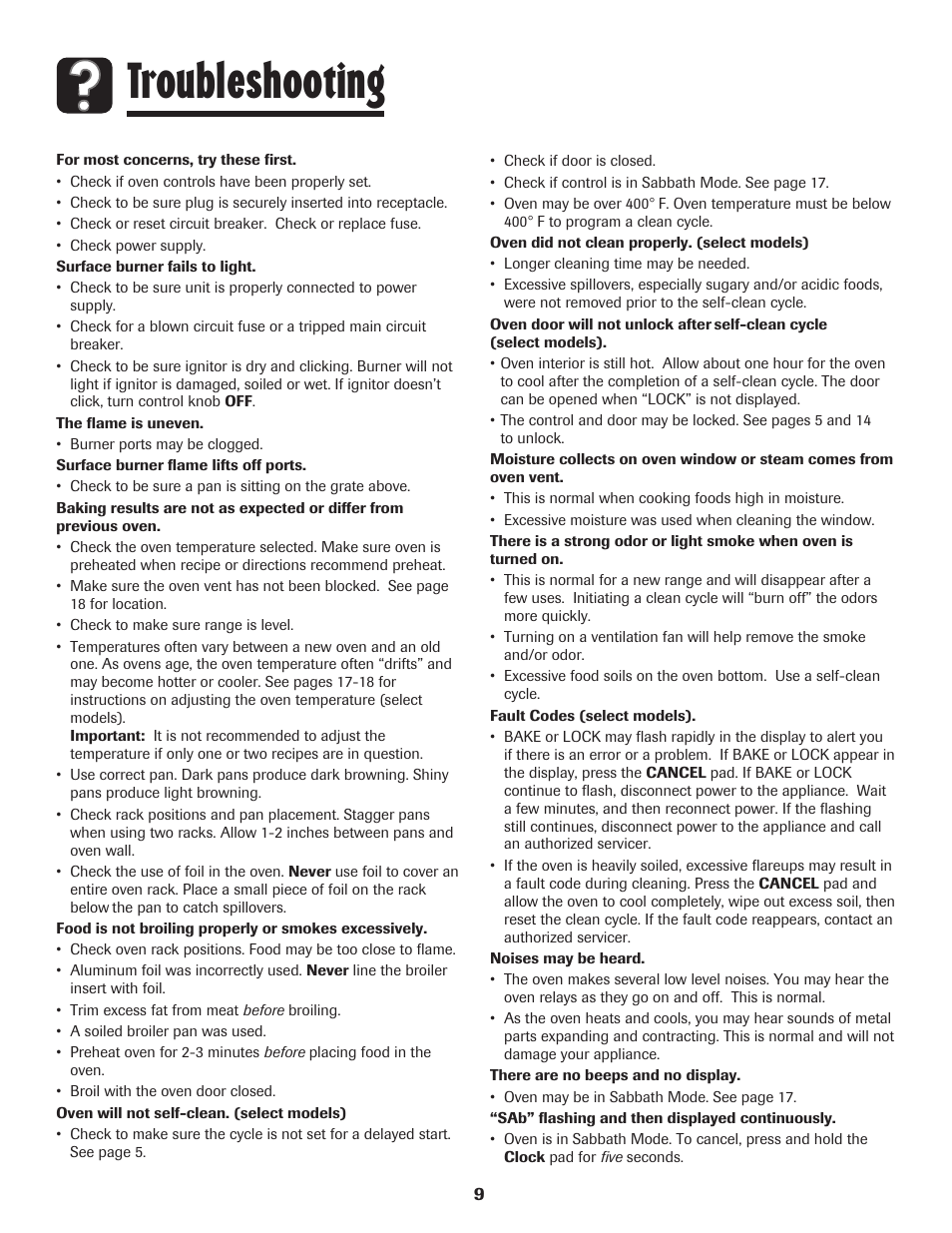 Troubleshooting | Maytag 8113P574-60 User Manual | Page 10 / 68