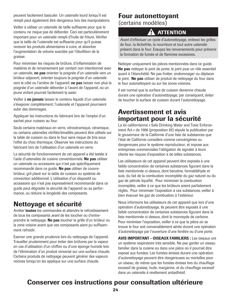 Nettoyage et sécurité, Four autonettoyant, Certains modèles) | Maytag 8113P574-60 User Manual | Page 25 / 68