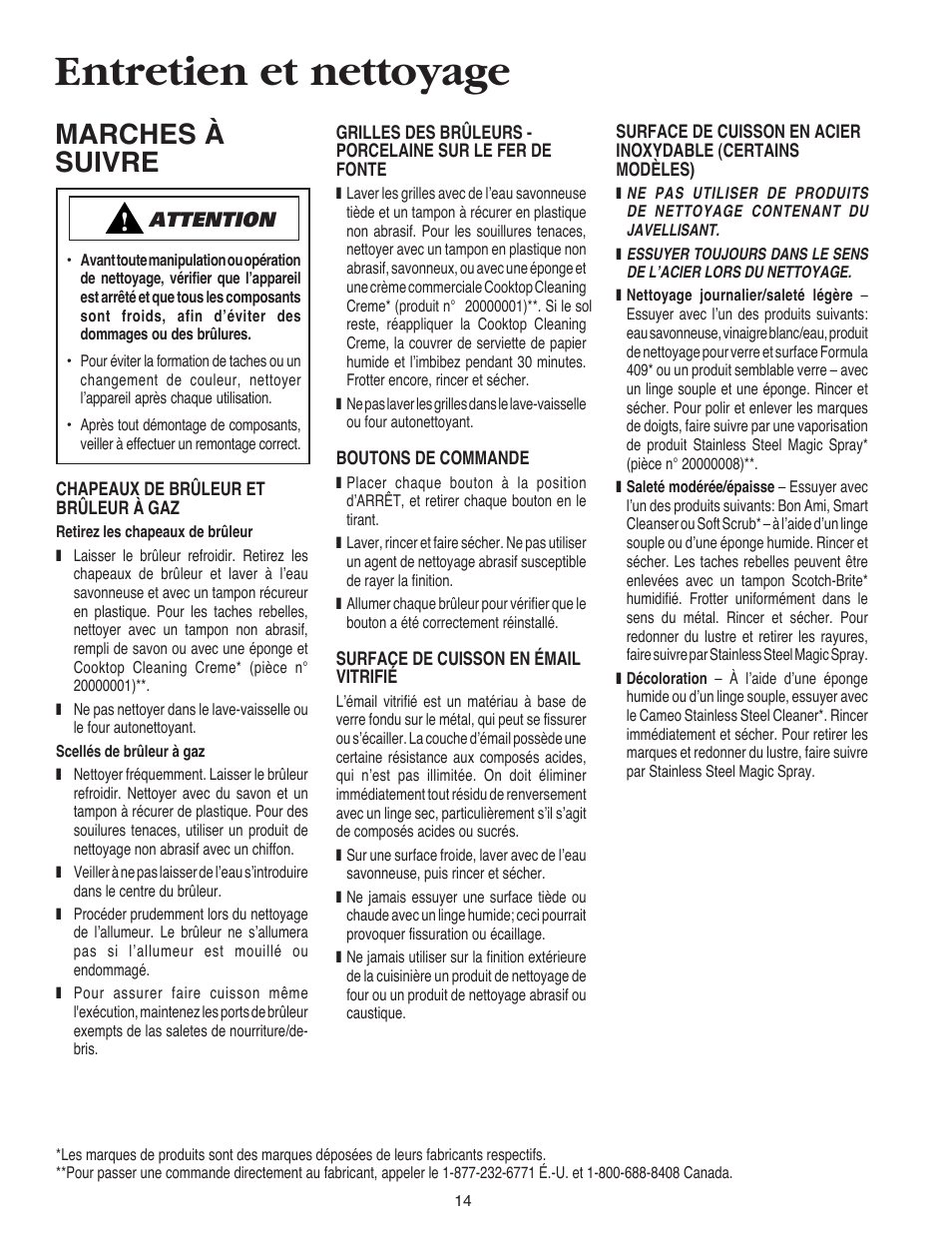 Entretien et nettoyage, Marches à suivre | Maytag AKS3040 User Manual | Page 15 / 28