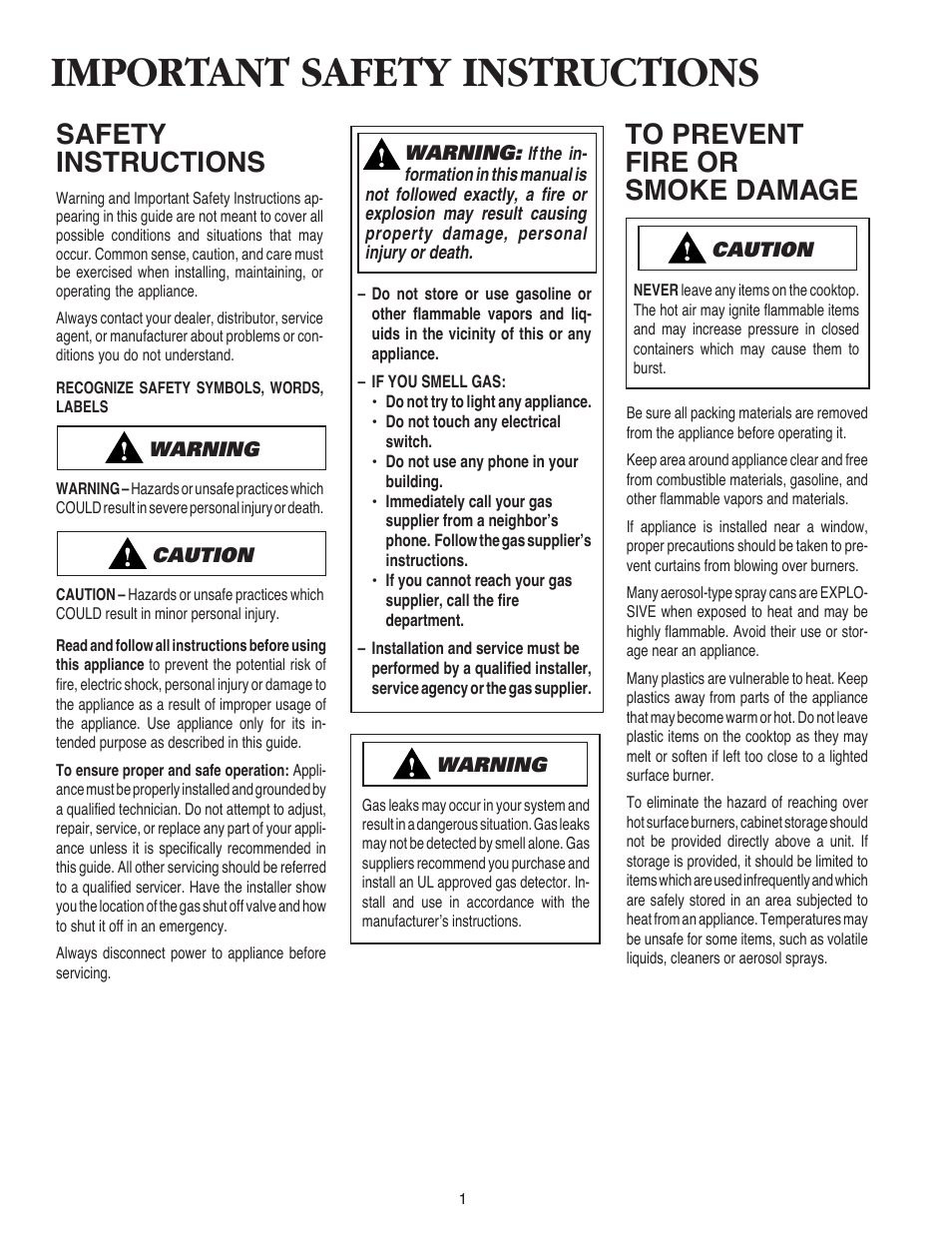 Important safety instructions, Safety instructions | Maytag AKS3040 User Manual | Page 2 / 28