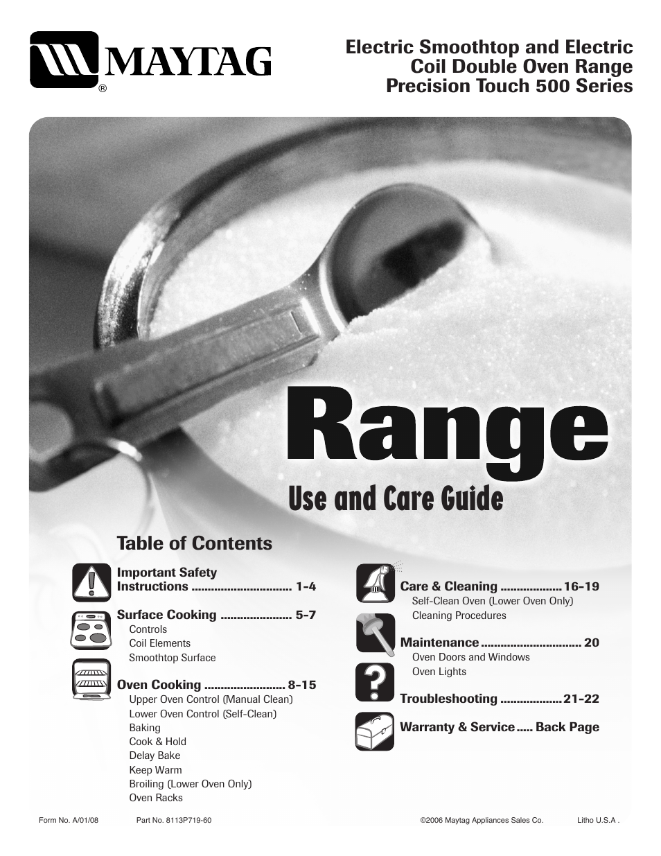 Maytag 500 Series User Manual | 24 pages