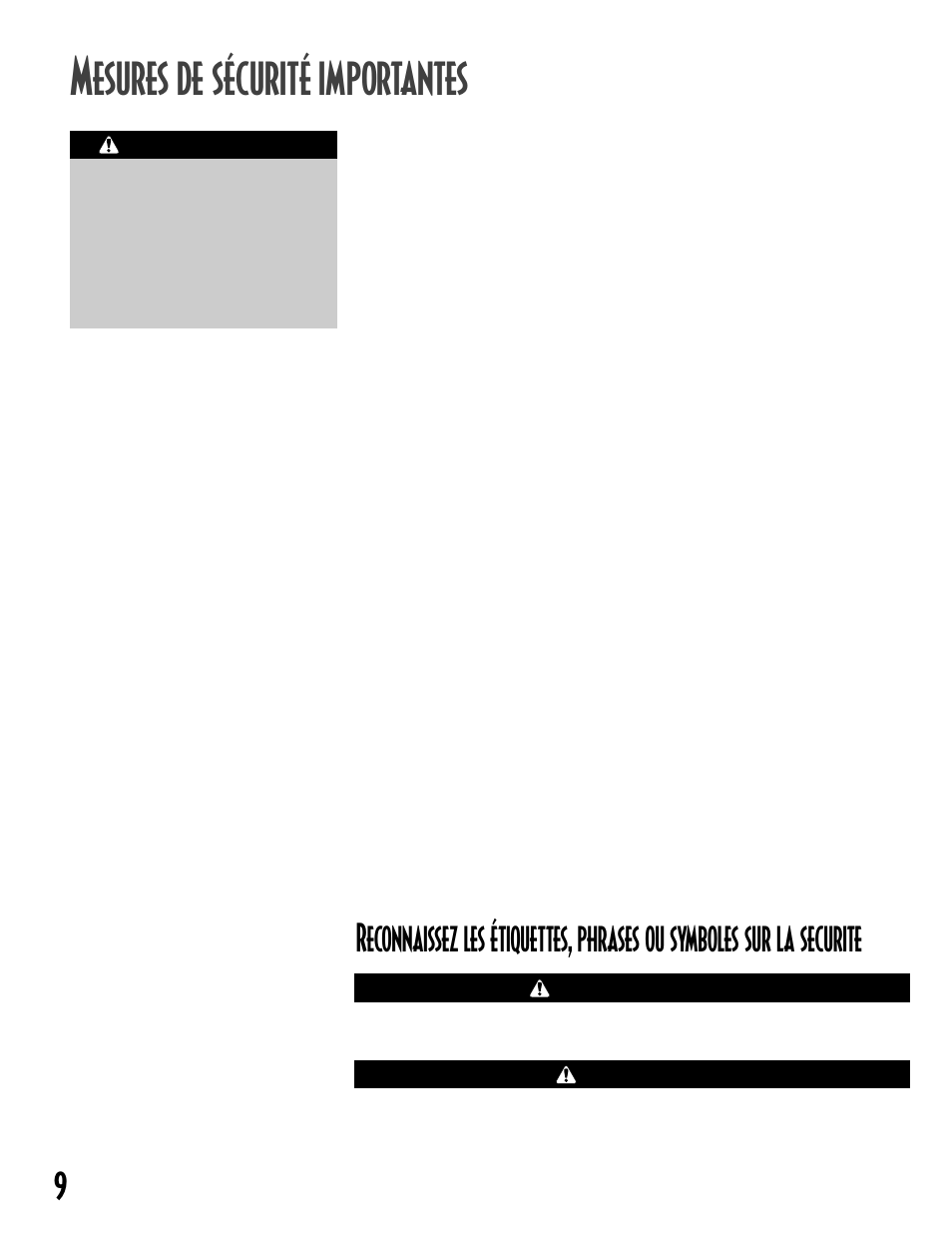 Esures de sécurité importantes, Conserver ces instructions, Avertissement attention | Avertissement | Maytag MAV-12 User Manual | Page 10 / 24