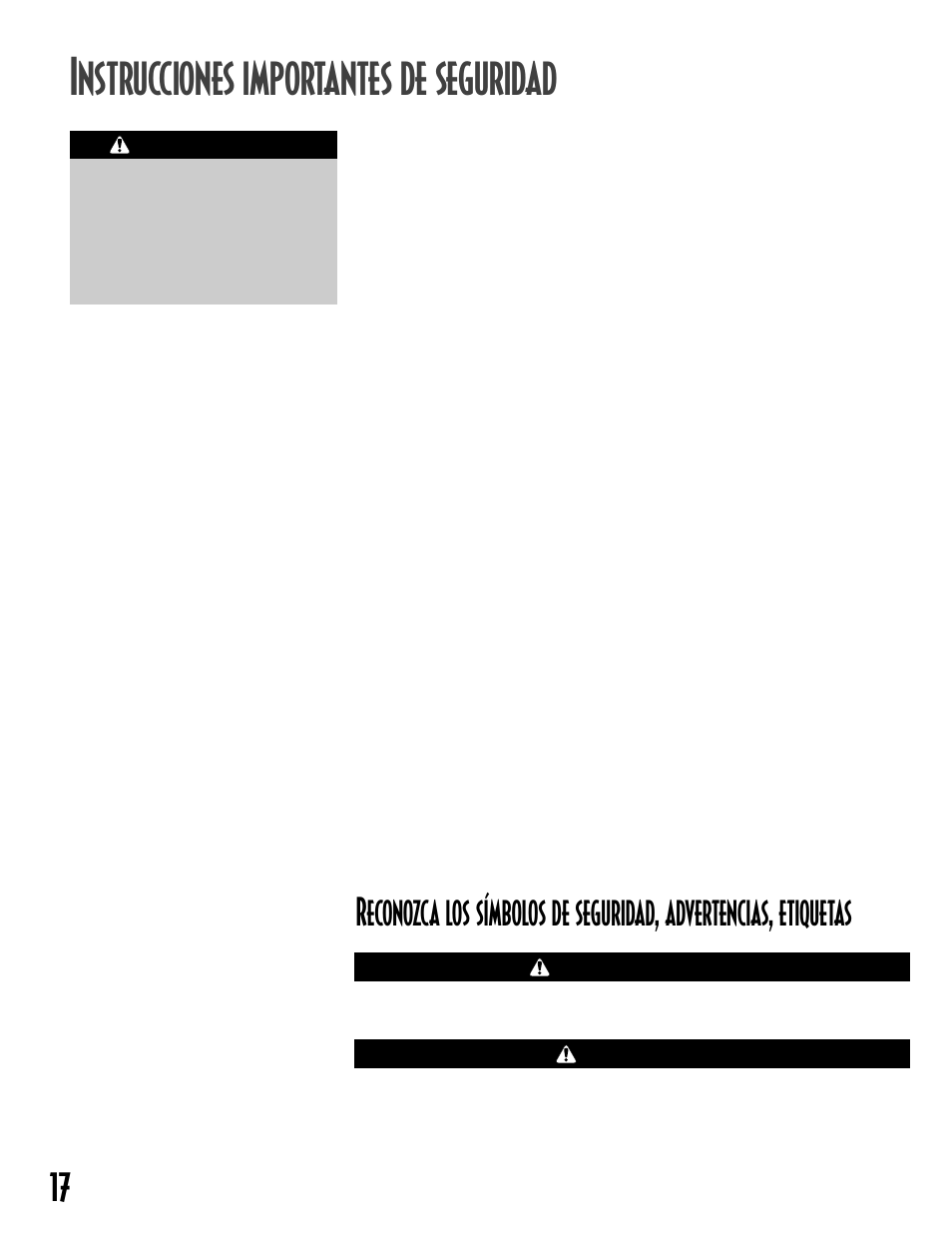 Nstrucciones importantes de seguridad, Conserve estas instrucciones, Advertencia precaución | Advertencia | Maytag MAV-12 User Manual | Page 18 / 24