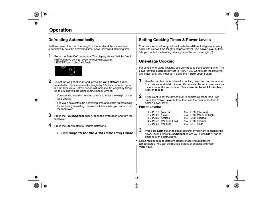 Operation | Maytag AMC5101AAS User Manual | Page 12 / 25
