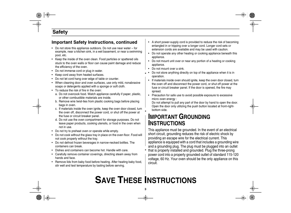 Hese, Nstructions, Mportant | Rounding | Maytag AMC5101AAS User Manual | Page 3 / 25